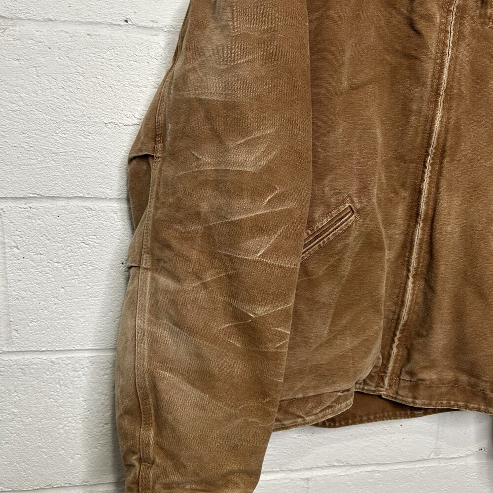 Vintage Carhartt Sherpa-Lined Hooded Detroit Jack… - image 6